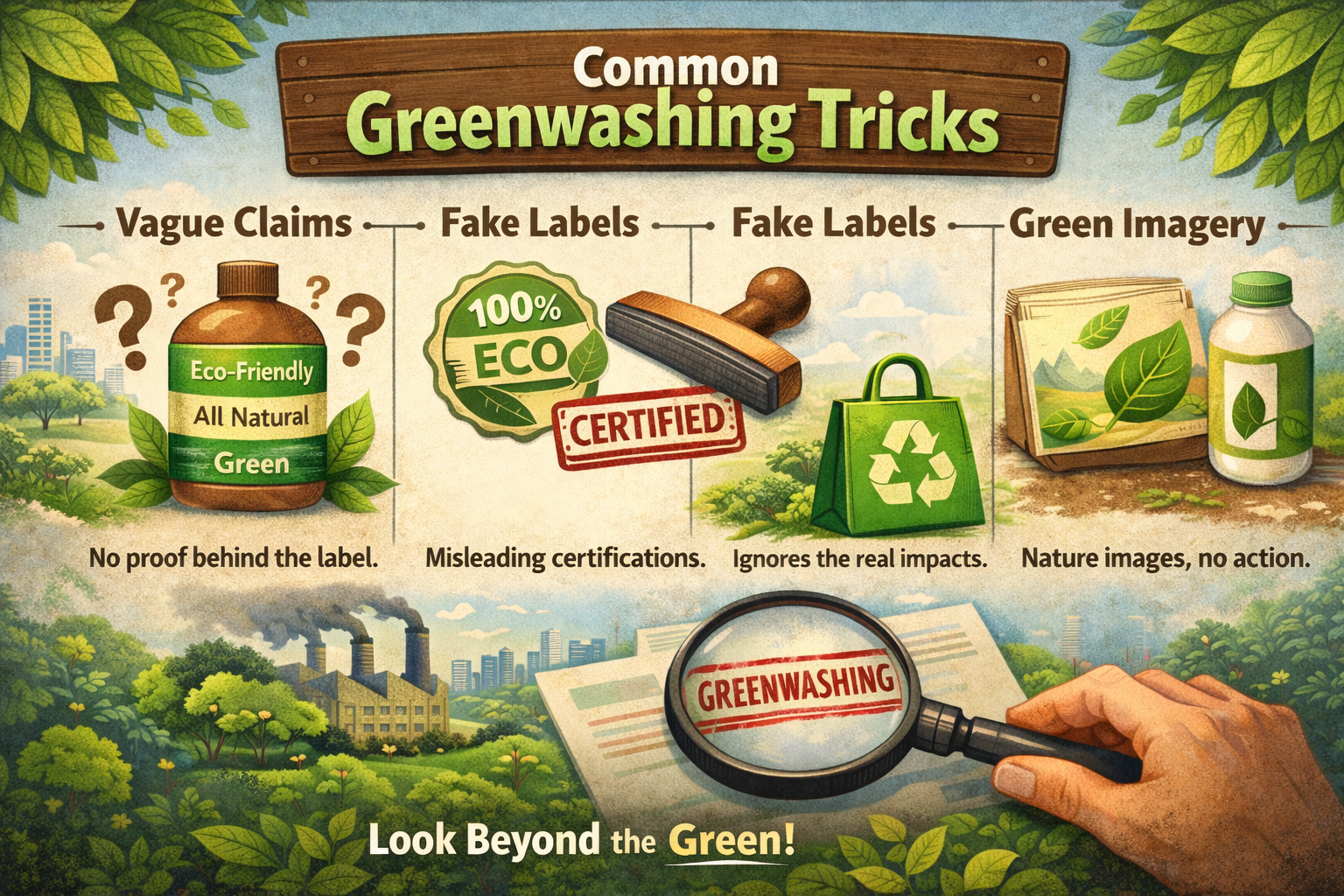 Common greenwashing tricks brands use in sustainability marketing